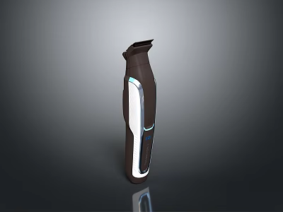 Sleek Modern Personal Care Electric Trimmer With Blue Accents And Handheld Design 3d model