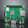 Green Electronic Development Board With USB HDMI Ports And Microchip Components