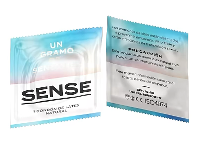 SENSE Effervescent Tablet 1 Gram Hygiene Product Packets With CE ISO0074 3d model