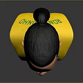 Realistic 3D Game Character Wearing Yellow Jersey With Brazilian Football Crest