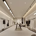Modern Clothing Store Interior Design With Spacious Layout And Clothing Racks