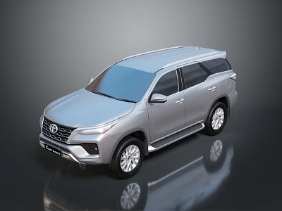 Toyota Silver SUV With Modern Exterior Stylish Body And Shiny Finish 3d model