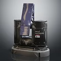 Martin MAC Aura XB Moving Head Stage Light With Black Body Purple Lamp Head And Stable Base