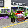 Urban Road Infrastructure With Traffic Lanes Vehicles Sidewalks Green Belts And Buildings