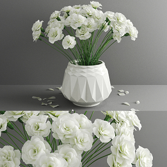 Modern Vase Potted Plant 3d model