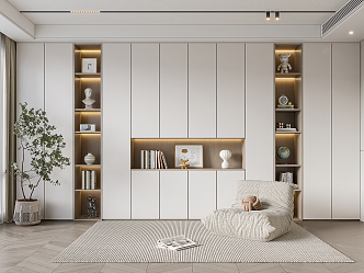 Modern bookcase 3d model