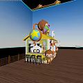 Modern Wenchuang Store Monkey Wenchuang Store 3d model