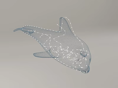 Modern decorative chandelier fish-shaped chandelier art lamp 3d model