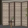 New Chinese Style Screen Partition 3d model