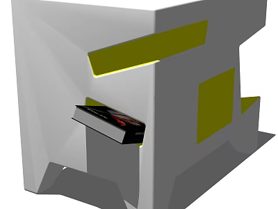 Modern Console Table And Side Cabinet With Storage Shelf And Decorative Design 3d model