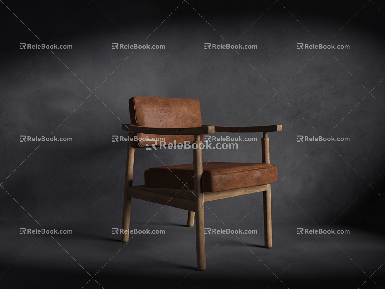 New Chinese Style Single Chair Solid Wood Chair Tea Chair Leisure Chair Dining Chair Armchair 3d model