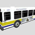 White Yellow Blue City Bus Fully Accessible Via Metropolitan Transit College Green Line Route 65