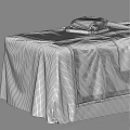 High Quality Medical Bed with Clean Sheets Pillow Towels and Tray
