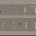 Sturdy Metal Display Racks With Hanging Clothes For Modern Retail Clothing Stores