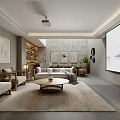 New Chinese Audio-visual Room 3d model