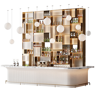 Light Luxury Bar 3d model