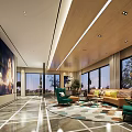 Modern Hall Reception 3d model