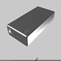 Gray Rectangular Electronic Device With Smooth Surface Ventilation Holes And Interface Port