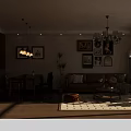 Warm Retro Open Living And Dining Room With Wooden Rattan Furniture And Large Bright Window