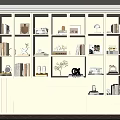 Modern Light Wood Bookcase With Open Shelves Lighting Books And Decorative Items