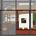 Modern Tea House Interior With Curved Wooden Structures Circular Bar Round Tables And Yellow Chairs