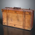 Vintage Leather Suitcase With Classic Design And Metal Hardware For Daily Use