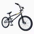 Black BMX Bike With Gold Accent Sturdy Frame And Durable Wheels For Sports Riding