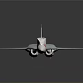 White And Orange Fighter Jet Model With Tail Wing And Shiny Surface