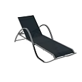 Modern Garden Accents Blue Lounge Chair With Metal Frame For Outdoor Use
