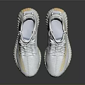 White Modern Casual Shoes With Mesh Material Light Sole And White Laces