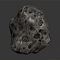 Natural Rough Stone With Irregular Holes And Grayish Brown Surface Texture