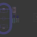 Sports Venue Layout With Football Pitch Running Track Basketball And Volleyball Courts
