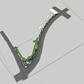Park Landscape Design With Curved Pathways Green Lawns And Seating Areas