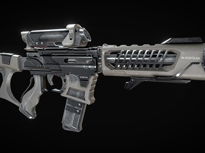 Sci-fi Assault Rifle model