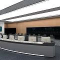 Modern Monitoring Room Science and Technology Command Center 3d model
