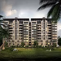 Modern Residential Building Classical Multi-storey Residence 3d model