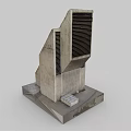 Gray Industrial Air Conditioner Fan With Vents Base Structure And Control Unit