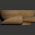 Wooden Bowl and Spoon Set as Practical Household Kitchen Supplies