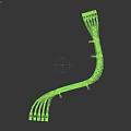 Colored Electrical Cable Harness With Multiple Connectors Secured By White Ties