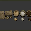 Various Burlap Sacks With Different Sizes Containing White And Brown Grains As Household Supplies