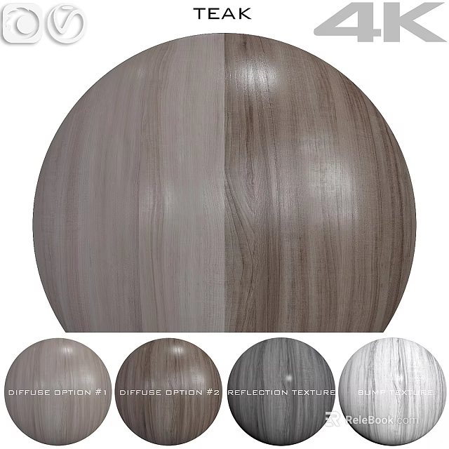 Wooden Component With Multiple Texture Options And Color Variations 3d model 
