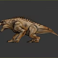 Fierce Spiked Spotted Creature 3D Model With Sharp Teeth And Powerful Limbs