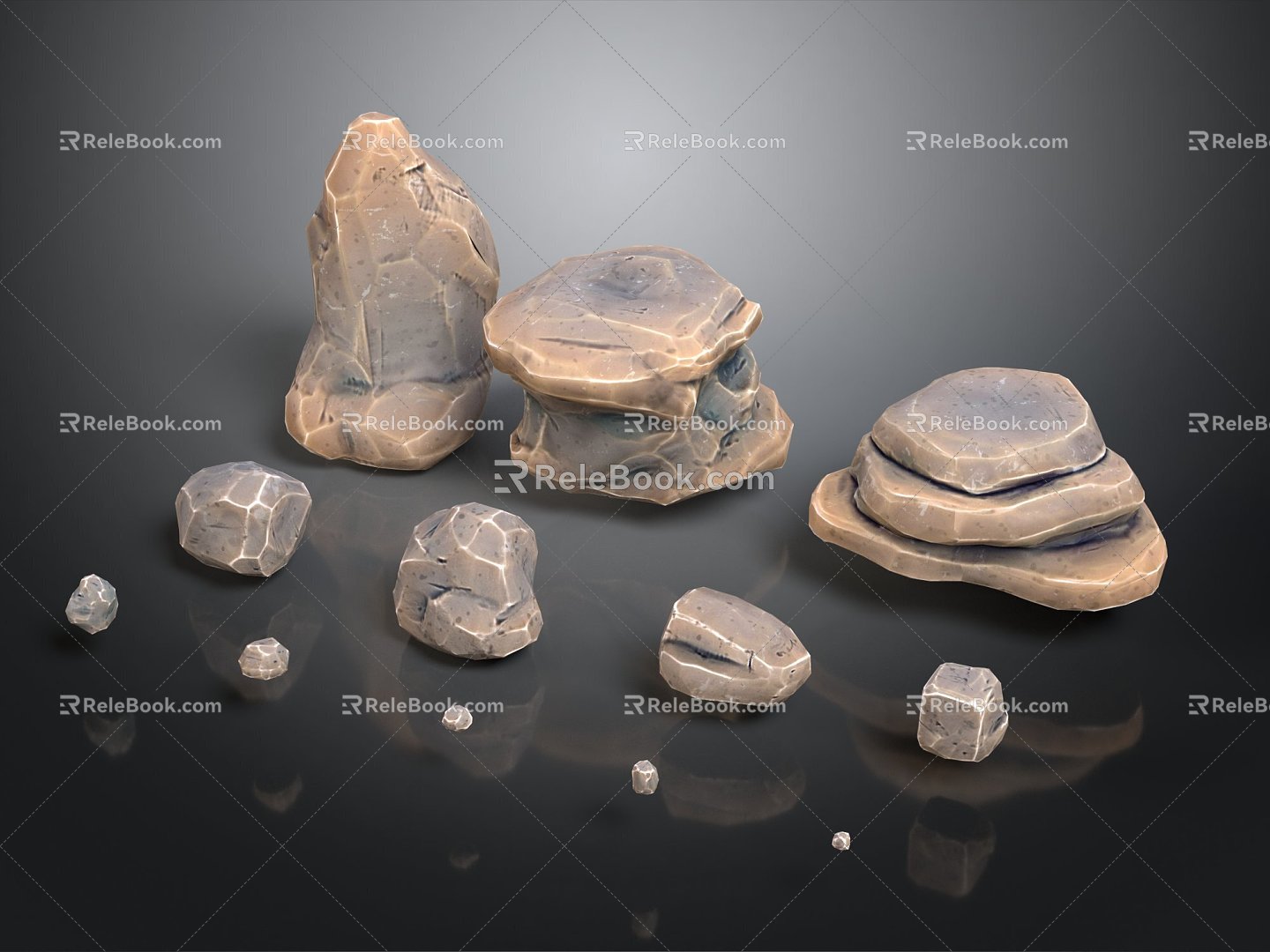 Rock Rock Block Rock Block Rock Specimen Boulder Big Stone Block Rock Stratum Rock Stratum Rock Stratum Rock 3d model