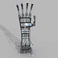 Industrial Metal Mechanical Device Featuring Silver Frame And Multiple Components