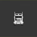 White Semi Truck With Sleeper Cab Orange Reflective Stripes And Modern Design