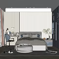 Bright Kids Room Interior Design With Bed Desk And Moon Star Wall Decor