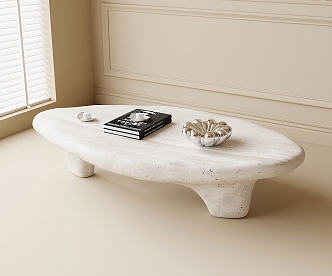 Modern stone coffee table 3d model