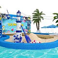 Hello Summer Beach Music Festival With Surfboards Palm Trees And Pool