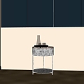 Modern Bedside Cabinet Ornaments Side Accessories 3d model