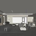 Modern Living Dining Room Interior Design With White Sofa Large Windows And Natural Light